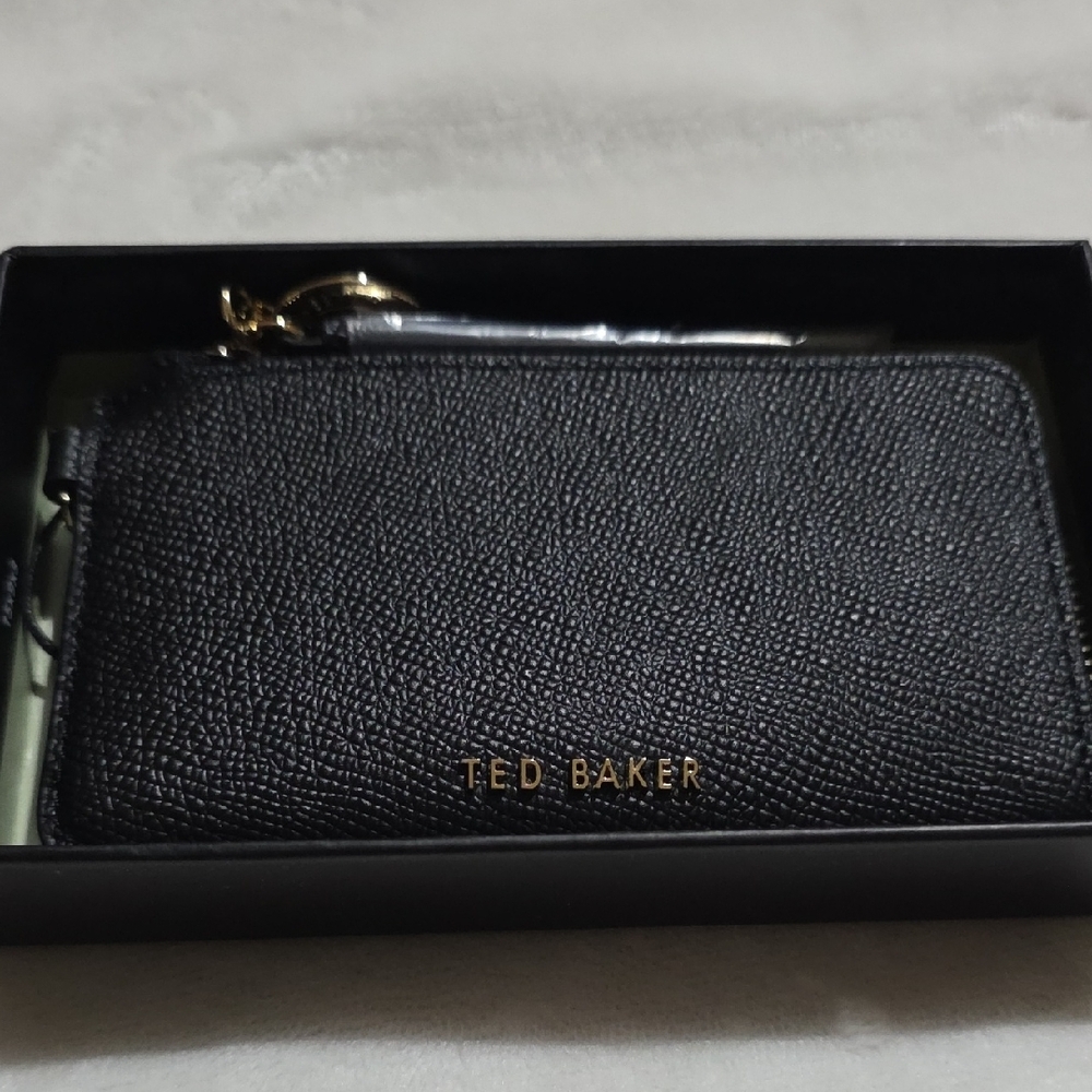 Ted Baker Black Textured Card‎ Wallet